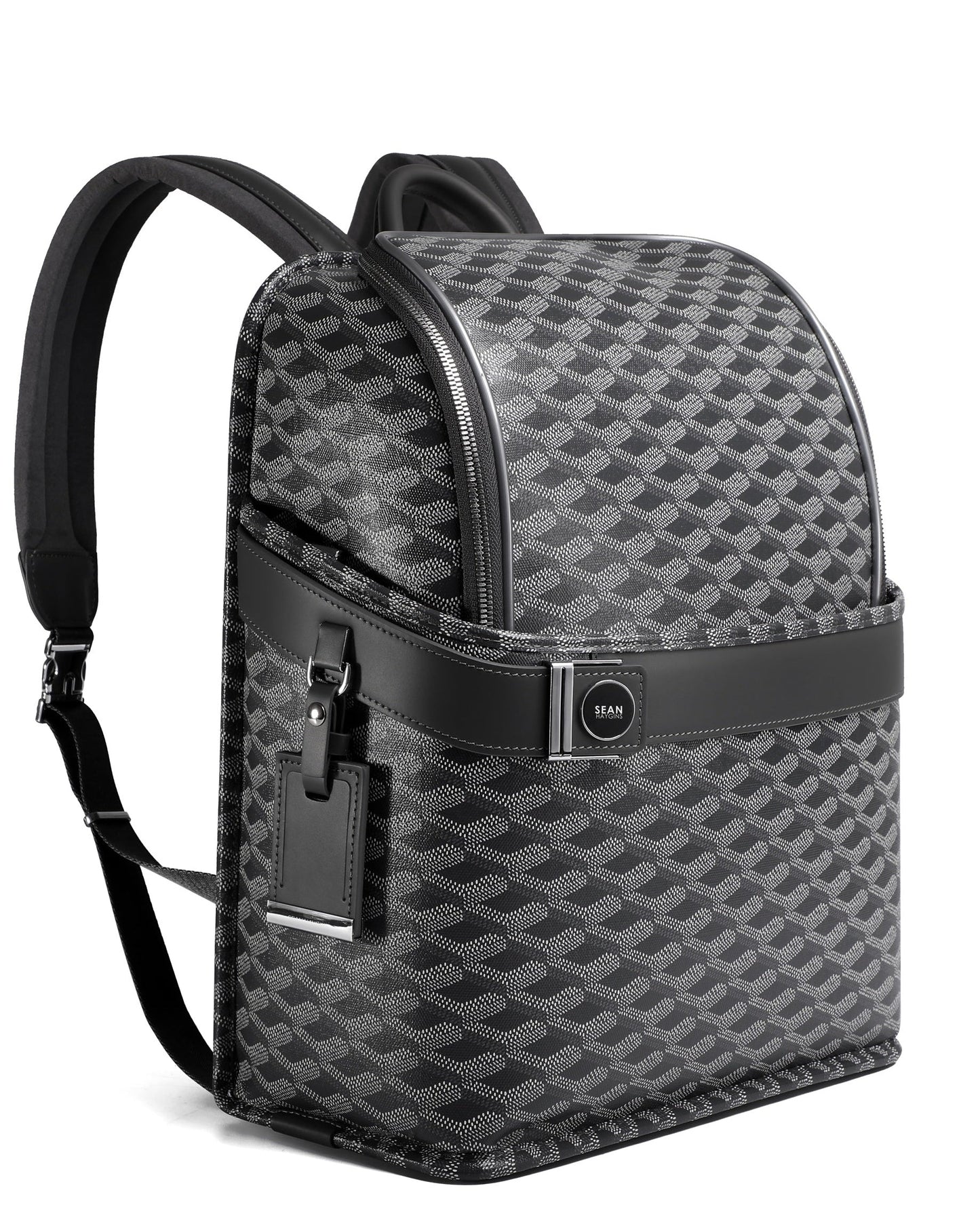 Sean Haygins Geometric Backpack (Black and Gray)