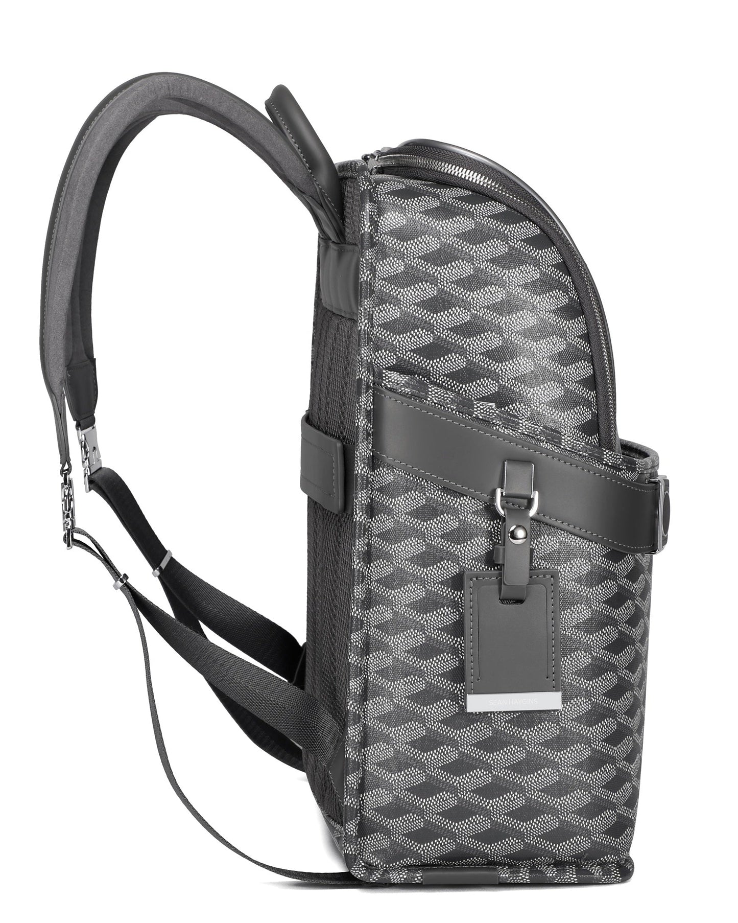 Sean Haygins Geometric Backpack (Black and Gray)