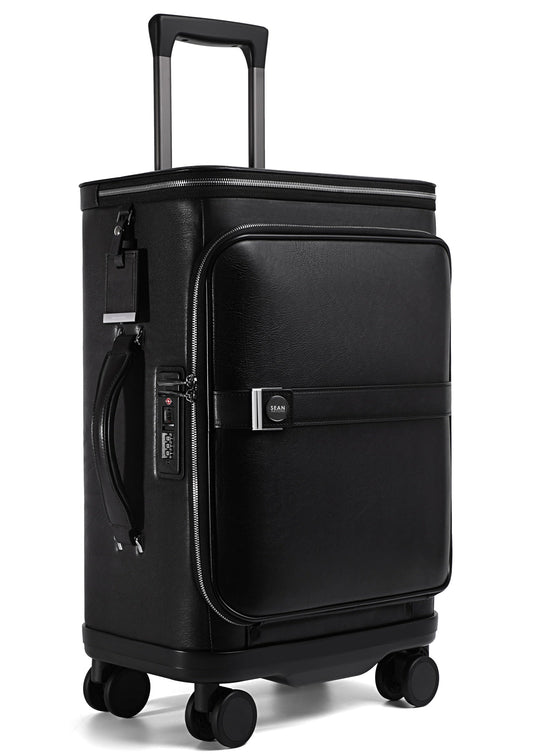 Sean Haygins 22" Leather Luggage Box (Black)