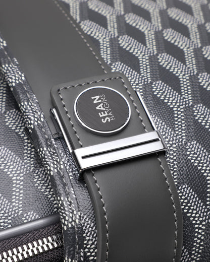 Sean Haygins Geometric Backpack (Black and Gray)