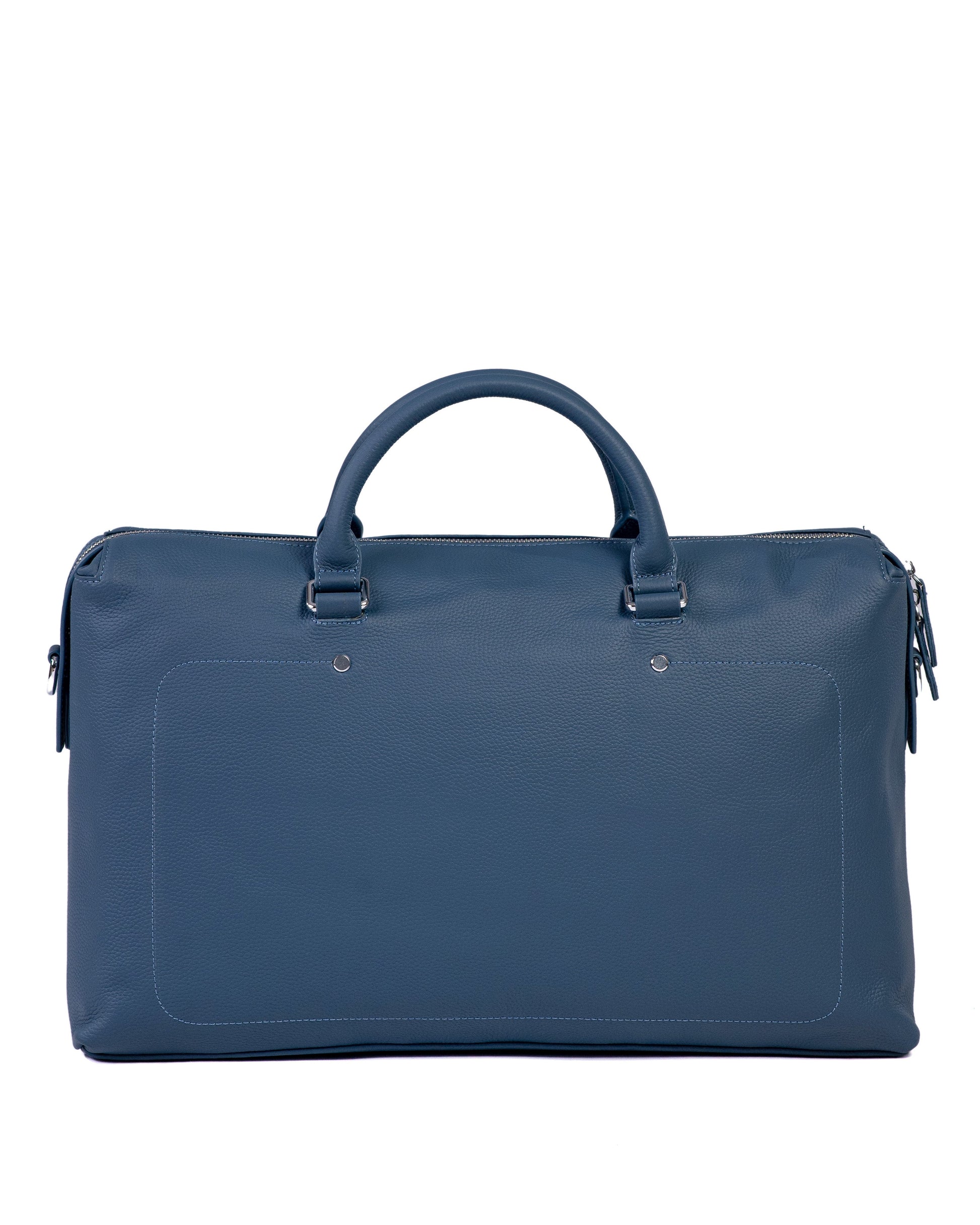 Blue travel bag on a white background